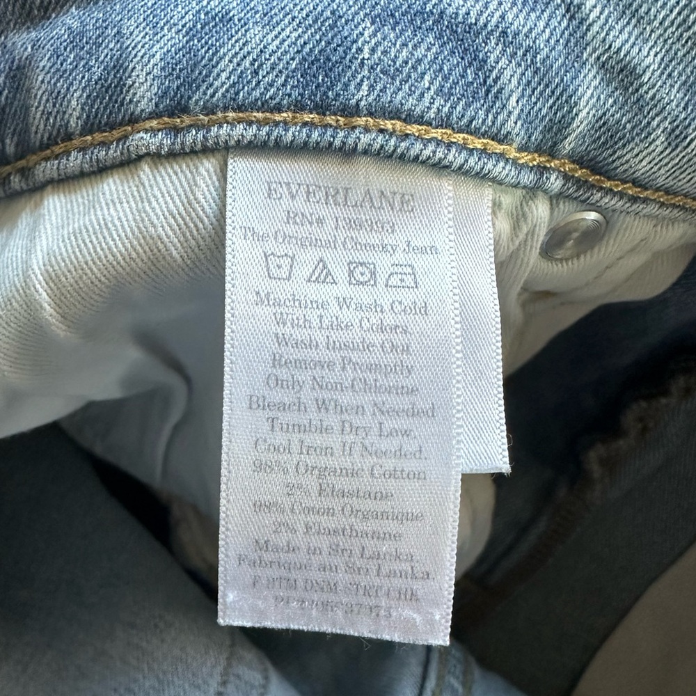 Everlane The Original Cheeky Cotton High Rise Skinny Light Wash Jeans Size 27 - Picture 6 of 7